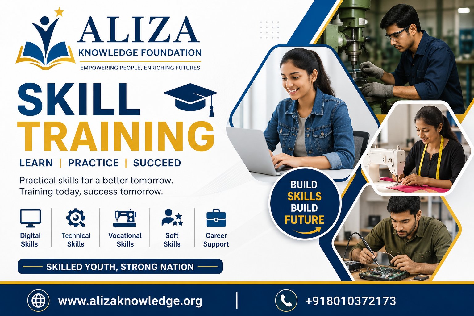Aliza Knowledge Foundation skill training, digital, technical and vocational skills for youth